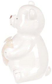 Ozdoba świąteczna Miś trzymający serce, 10 cm