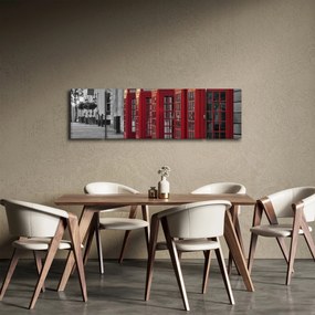 Obraz - Budki telefoniczne w Londynie (170x50 cm)