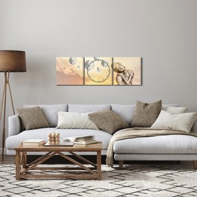 Obraz - Czas medytacji (z zegarem) (90x30 cm)