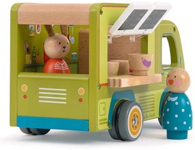 Drewniane auto zabawkowe La Grande Famille Food Truck – Moulin Roty