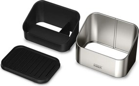 Metalowy stojak na akcesoria do mycia naczyń w kolorze srebra z połyskiem Surface – Joseph Joseph