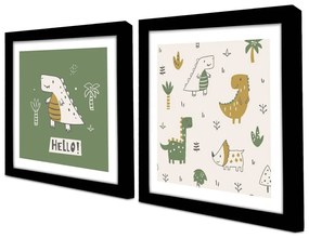 Obrazki dziecięce zestaw 2 szt. 33x68 cm Hello – Wallity