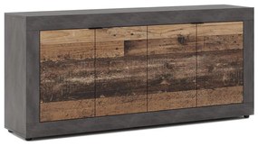 Komoda RUNEA ciemnobrązowa/antracytowa