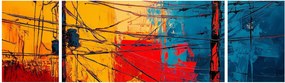 Obraz - Abstrakcyjne linie elektryczne (170x50 cm)