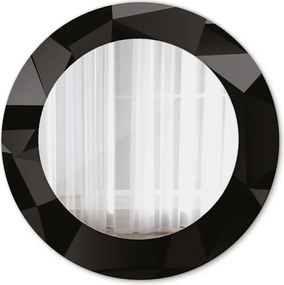 Lustro z nadrukiem okrągłe Abstrakcyjna czerń