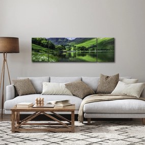 Obraz - Krajobraz z jeziorem (170x50 cm)