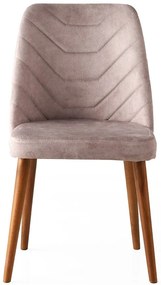 Zestaw krzeseł do jadalni Dallas Pink and Brown, 2 szt., 2 szt.