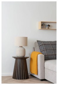 Żółty koc z bawełny z recyklingu dzianinowy 130x170 cm Santos – House Nordic