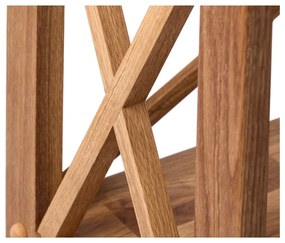Regał z litego drewna dębowego w naturalnym kolorze 70x161 cm X-Shelf – Unique Furniture