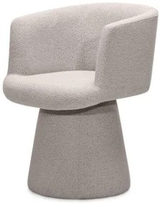 Obrotowy designerski fotel YATO, szaro-beżowy
