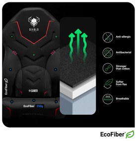 Fotel gamingowy Diablo X-Gamer 2.0 Normal Size, Dark Obsidian