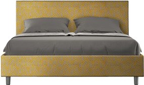 Łóżko bez stelaża tapicerowane 160x190 tkaniny Era 06 Żółty Adele