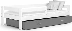 Łóżko dziecięce Tika 80x160 80x190 z barierką stelażem Flex szufladą i materacem piankowym