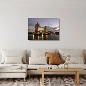 Obraz na szkle - Tower Bridge nocą (70x50 cm)