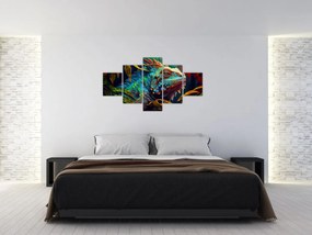 Obraz - Kolorowa iguana (125x70 cm)