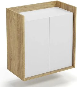 Szafka modułowa dwudrzwiowa hikora + biel alpejska M3-G68