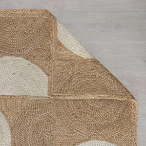 Dywan z juty tkany ręcznie w naturalnym kolorze/w kolorze kości słoniowej 160x230 cm Eclipse – Flair Rugs