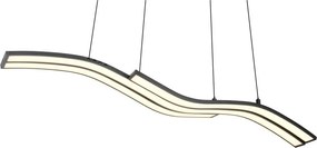 Metalowa lampa wisząca LED ze zdalnym sterowaniem/ze ściemniaczem w kolorze matowej czerni Spider – Trio Select