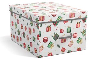 Kartonowy pojemnik dekoracyjny z pokrywką 37x50x15 cm Engla Christmas Storage – Bigso