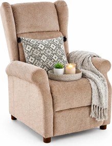 Beżowy rozkładany fotel uszak wypoczynkowy L8-G47