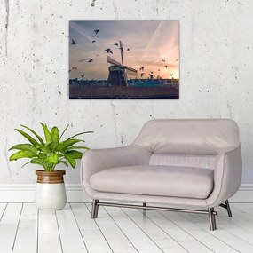 Obraz na szkle - wiatrak (70x50 cm)