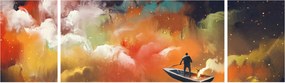 Obraz - człowiek unoszący się w kosmosie (170x50 cm)