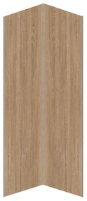 Zestaw 2 paneli ściennych aluminiowych pod prysznic z efektem drewna z profilami - 2 x szer. 90 x wys. 210 cm - ENEKO