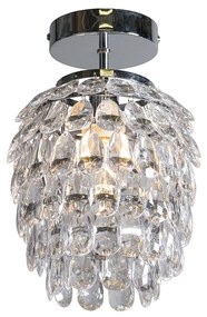 Lampa wisząca w stylu art deco stal 19 cm z możliwością ściemniania - Bling ArtDeco Oswietlenie wewnetrzne