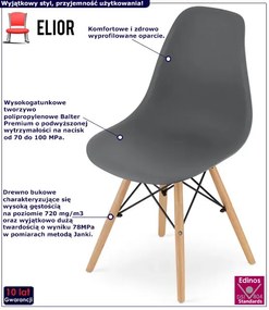 Minimalistyczne krzesło ciemnoszare - Sopi 4X