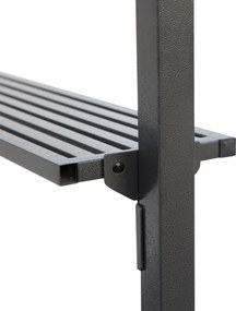 Outsunny Pawilon grillowy z dachem ognioodpornym 2,5 x 1,5 m wiata grillowa z 2 półkami stal PC