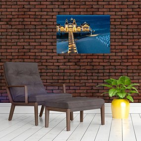 Obraz - hotel na plaży (70x50 cm)