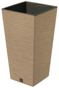 Donica ogrodowa kwadratowa Furu Square Eco Wood 75 cm naturo PROSPERPLAST