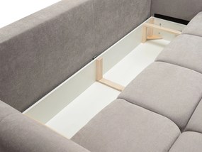 Masseno Sofa MODA z funkcją spania i pojemnikiem na pościel, Rozkładana sofa - Beżowy, WIND 82