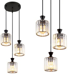 LAMPA SUFITOWA WISZĄCA EBT025-3CP CZARNA