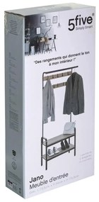 Wieszak do przedpokoju na kurtki + 2 półki na buty, 74x34x170 cm