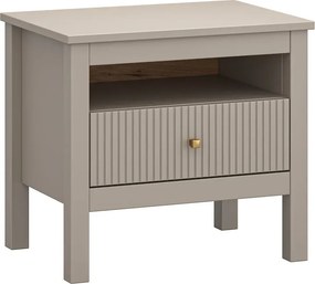 Szafka nocna z szufladą w kolorze taupe P4-R62