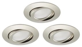 Brilo - ZESTAW 3x LED Stm. Oprawa wpuszczana łazienkowa LED/5W/230V IP23