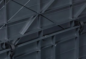 WOOD plastikowa skrzynia ogrodowa 420 L, grafitowa