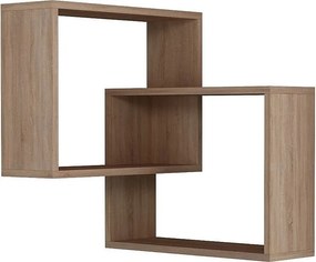 Półka ścienna – 68 x 68 x 60 cm – Dąb Sonoma – Płyta wiórowa pokryta melaminą