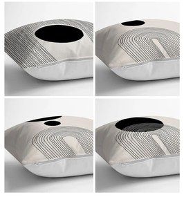 Czarno-beżowe poszewki na poduszki zestaw 4 szt. 43x43 cm – Minimalist Cushion Covers
