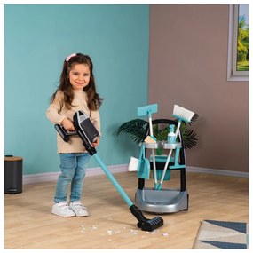 Smoby wózek do sprzątania z odkurzaczem rowenta z dźwiękiem + 10 akcesoriów