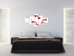 Obraz serce z dymu (125x70 cm)