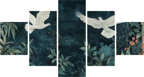 Obraz - Dwa gołębie (125x70 cm)