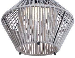 Zewnetrzna Lampa stołowa w stylu bohemy szara z LED, 3-stopniowy ściemniacz, IP54, ładowana solarnie - DucoBoho Oswietlenie zewnetrzne