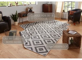 Szary dywan dwustronny NORTHRUGS Malta, 160x230 cm