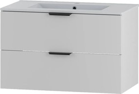 Biały Zestaw do Łazienki 80cm Szafka z Umywalką Pile