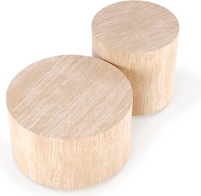 Stolik kawowy okrągły Novula 45 cm - trawertyn