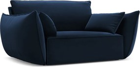 Ciemnoniebieski aksamitny fotel Vanda – Mazzini Sofas