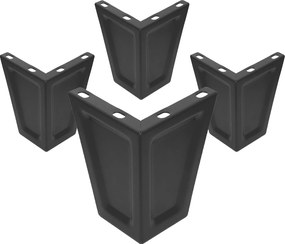 Nóżki do szafy, zestaw 4 szt. antracytowe