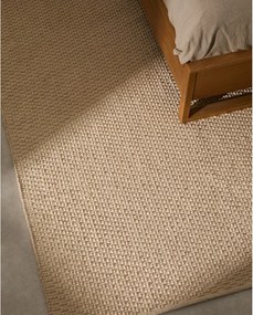 Kremowy dywan z mieszanki bawełny tkany ręcznie 160x230 cm Mascarell – Kave Home